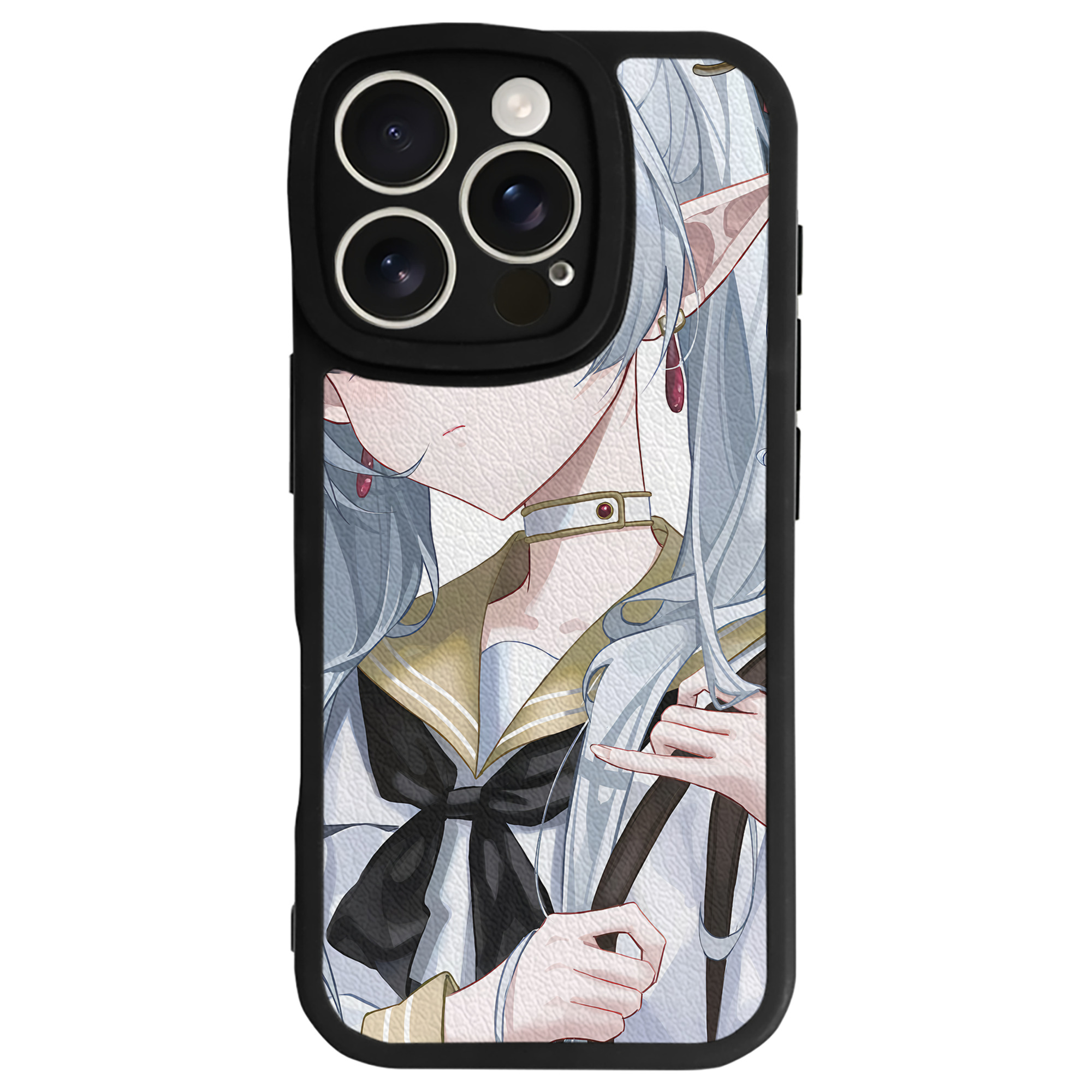 （画像用） 葬送のフリーレン Frieren 【iPhone 16シリーズ対応】シリコンスマホケース（レザー調） 材質：シリコン